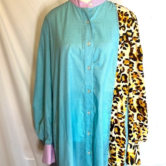 CF Goldman Mixed Print Shirtdress with Leopard - Picture 2 of 7